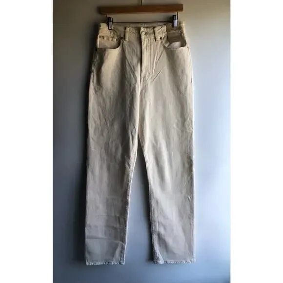 New Madewell The Curvy '90s Straight Jean Ivory Size W28 Tall - Picture 1 of 16